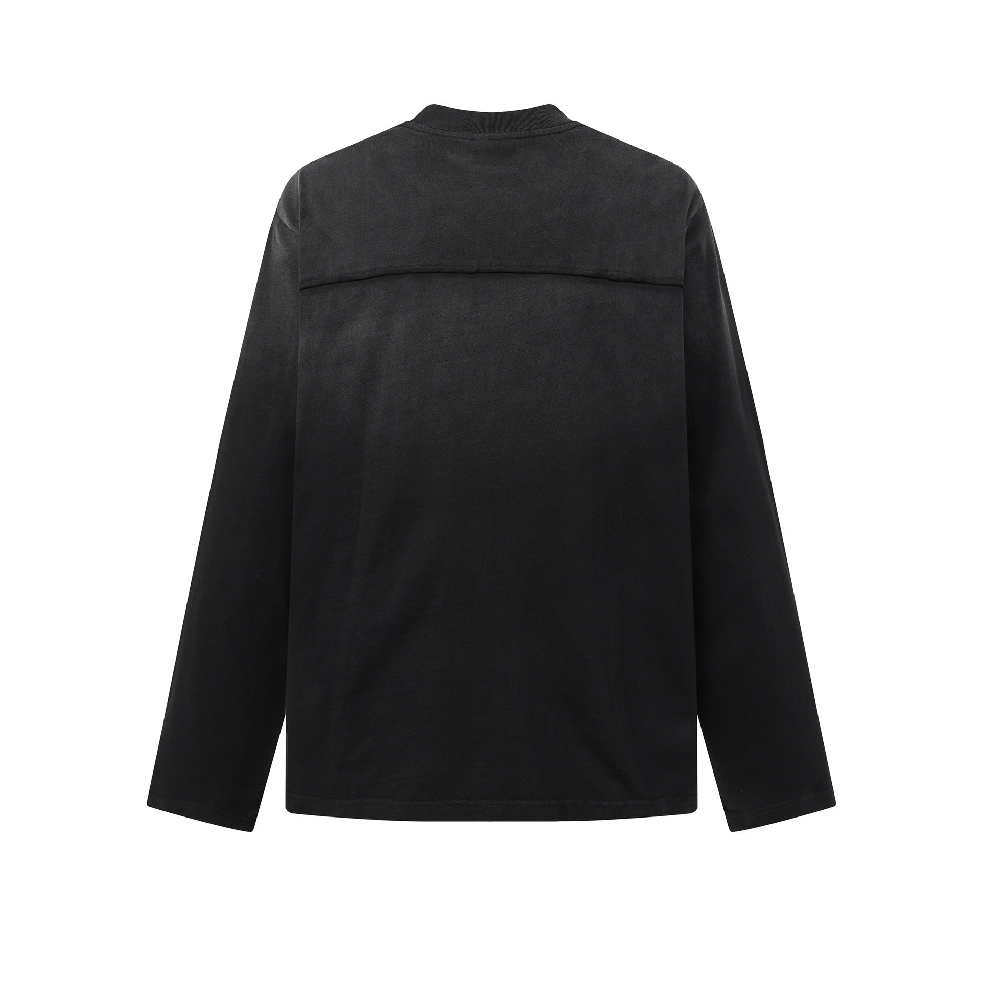Langarm-Sweatshirt mit Farbverlauf, Washed-Finish und Tunnelzugsaum
