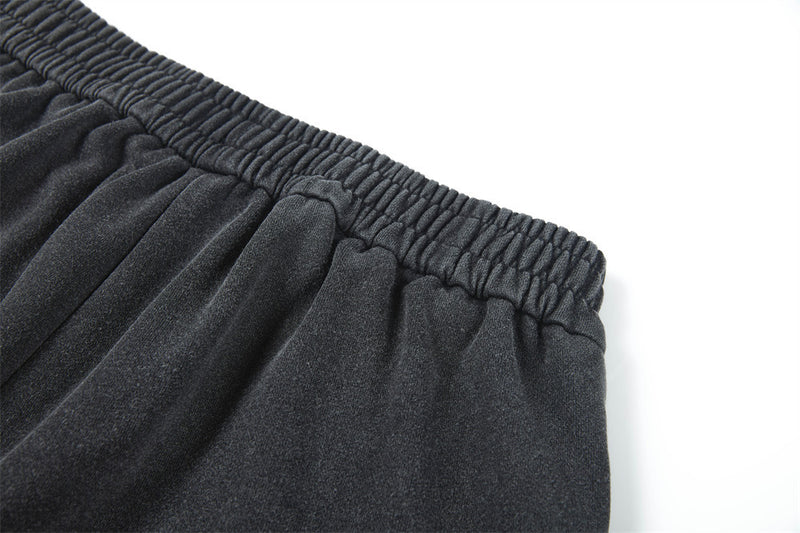 Pantalon de survêtement homme vintage délavé wide leg avec boutons effet double boutonnage