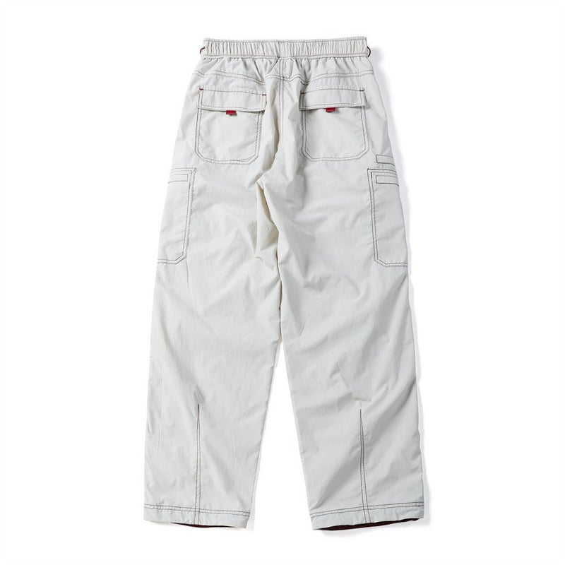 Cargo Work Pants for Men – Wide-Leg Multi-Pocket Utility Trousers with Contrast