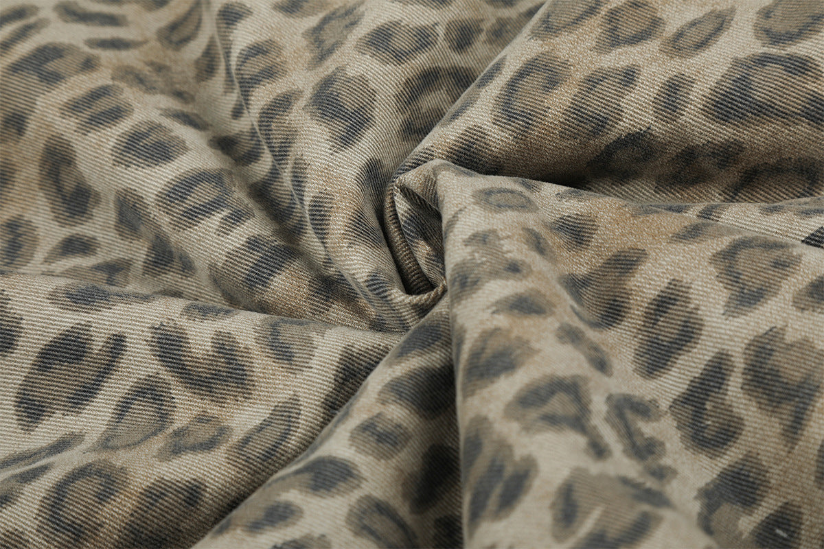Reversible Faux Fur & Leopard Print Bomber Jacket – Oversized Retro American