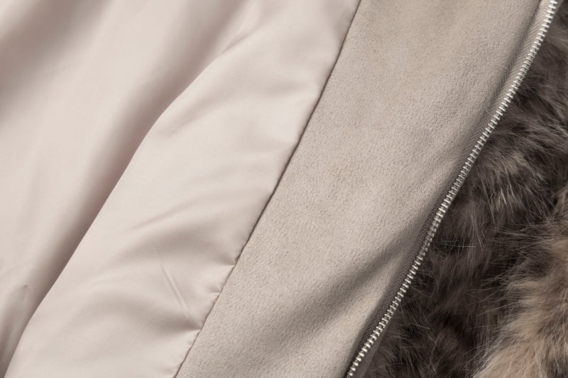 Leopard Print Faux Fur Hooded Jacket – Zip-Up Winter Coat