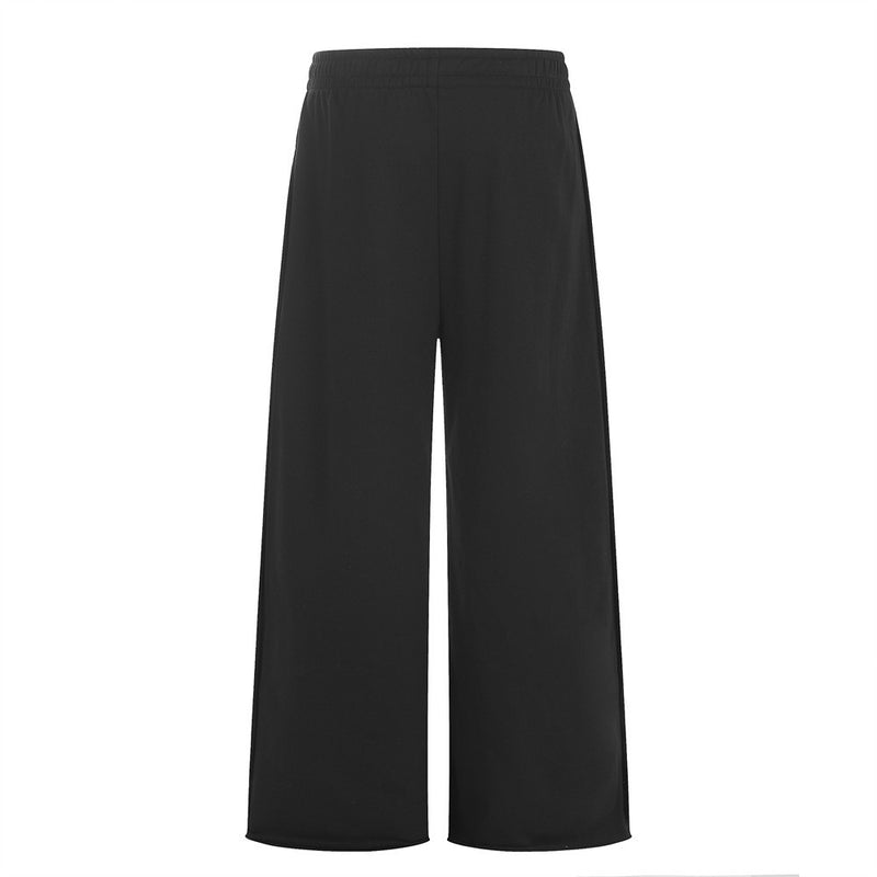 Wide-Leg Sweatpants with Embroidered Number Graphic