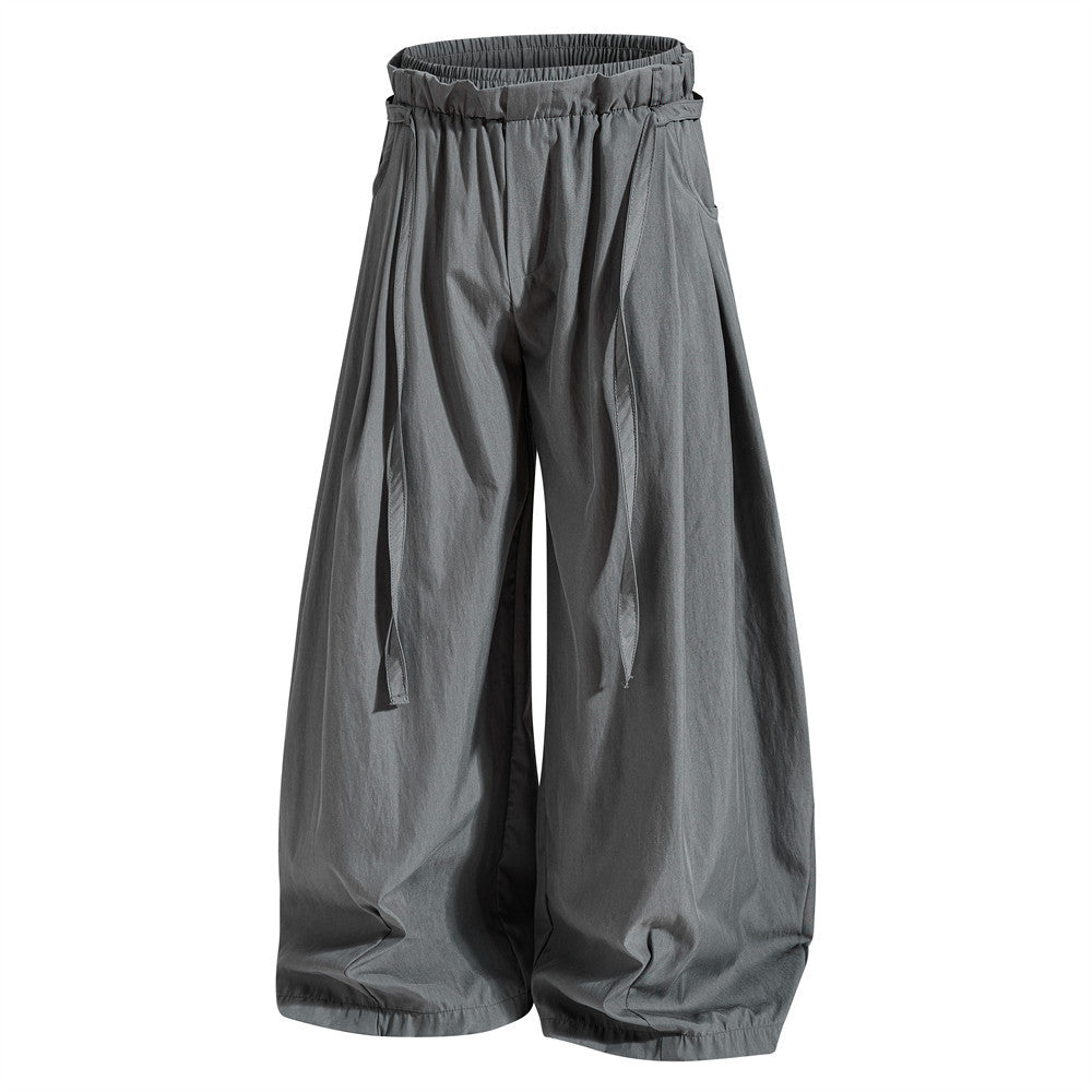 Hose mit weitem Bein und Bundfalten – Herrenhose mit elastischem Bund und Ballon-Schnitt