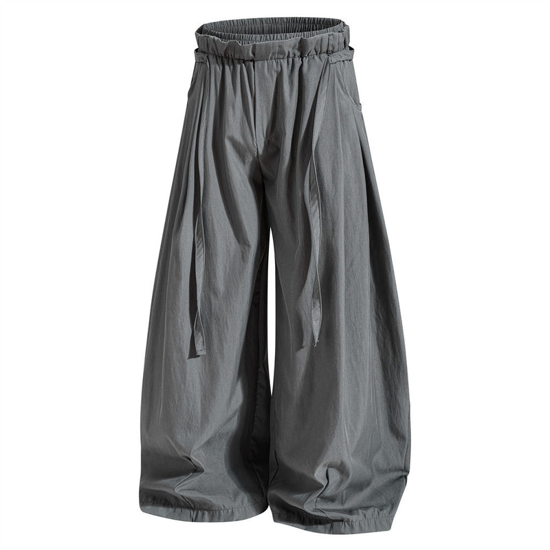 Hose mit weitem Bein und Bundfalten – Herrenhose mit elastischem Bund und Ballon-Schnitt