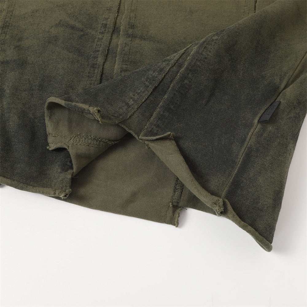 Acid Wash Oversized Distressed T-Shirt | Punk Deconstructed Raw Edge Streetwear