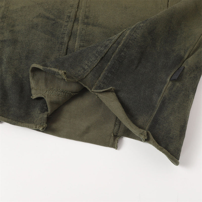 Acid Wash Oversized Distressed T-Shirt | Punk Deconstructed Raw Edge Streetwear