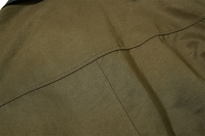 Reversible Oversized Bomber Jacket – Contrast Collar, Dual-Wear Workwear Style