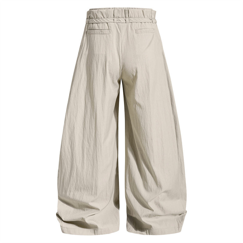 Hose mit weitem Bein und Bundfalten – Herrenhose mit elastischem Bund und Ballon-Schnitt