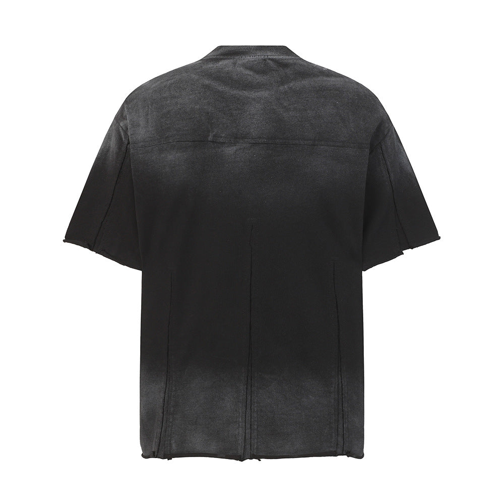 Acid Wash Oversized Distressed T-Shirt | Punk Deconstructed Raw Edge Streetwear