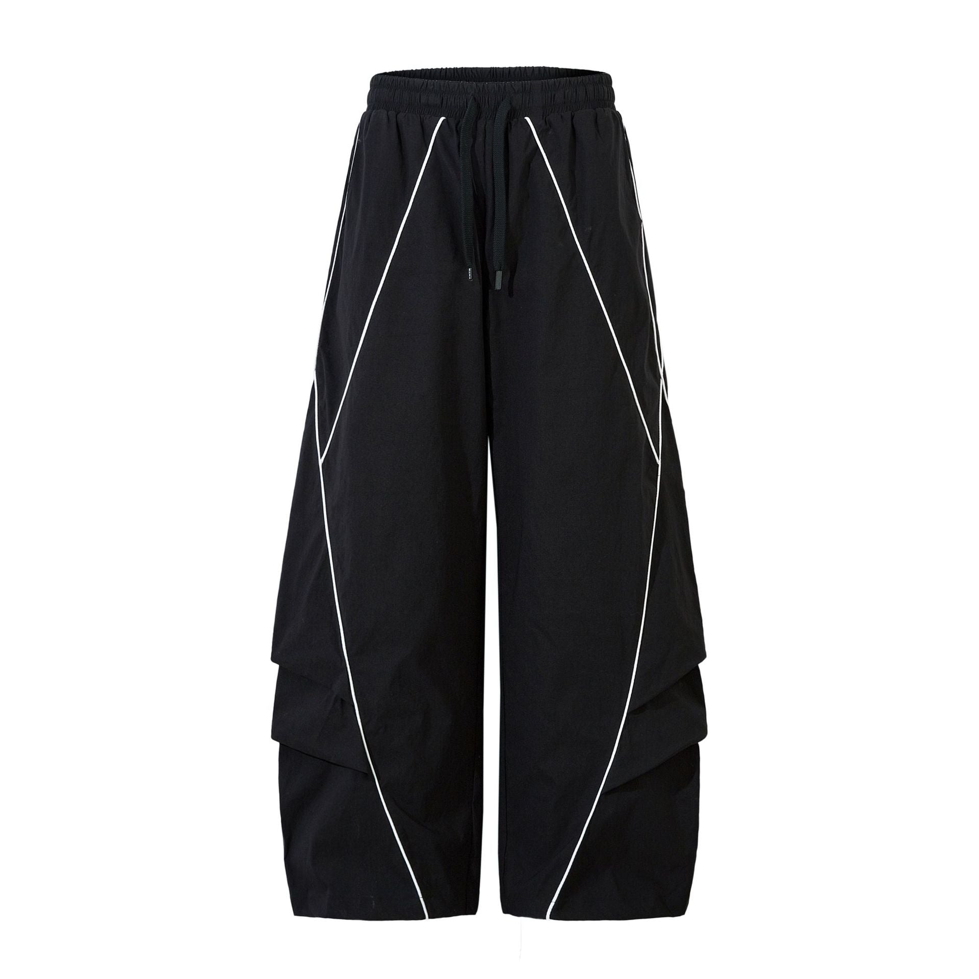 Herren-Trackpants mit kontrastierender Paspel und Colorblock-Seiteneinsätzen