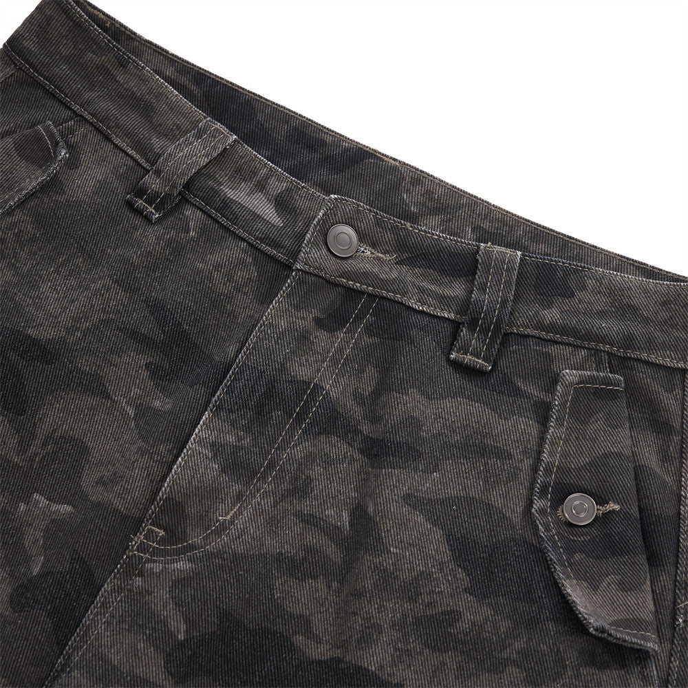 Cargohose für Herren – Loose Fit, weites Bein, Camouflage und Denim mit mehreren Taschen