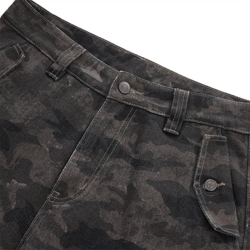 Cargohose für Herren – Loose Fit, weites Bein, Camouflage und Denim mit mehreren Taschen