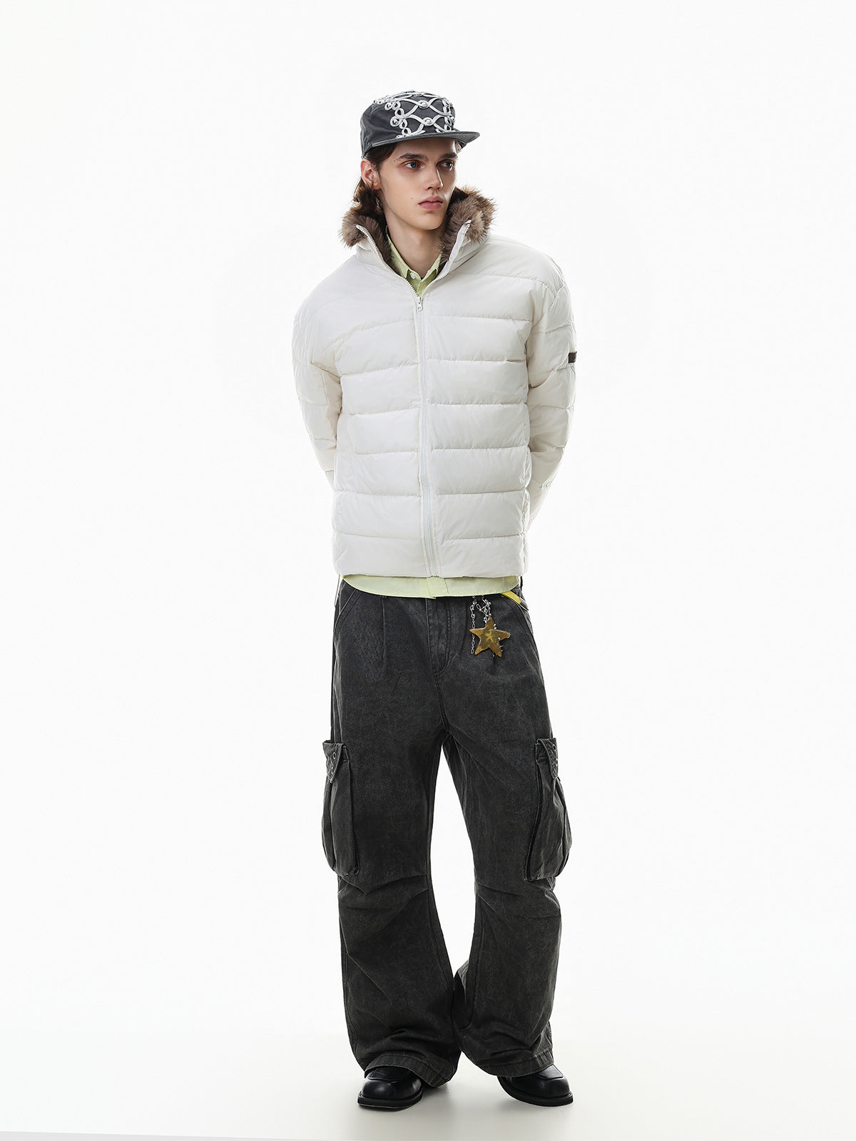 Faux Fur Collar Puffer Jacket – Quilted Winter Coat
