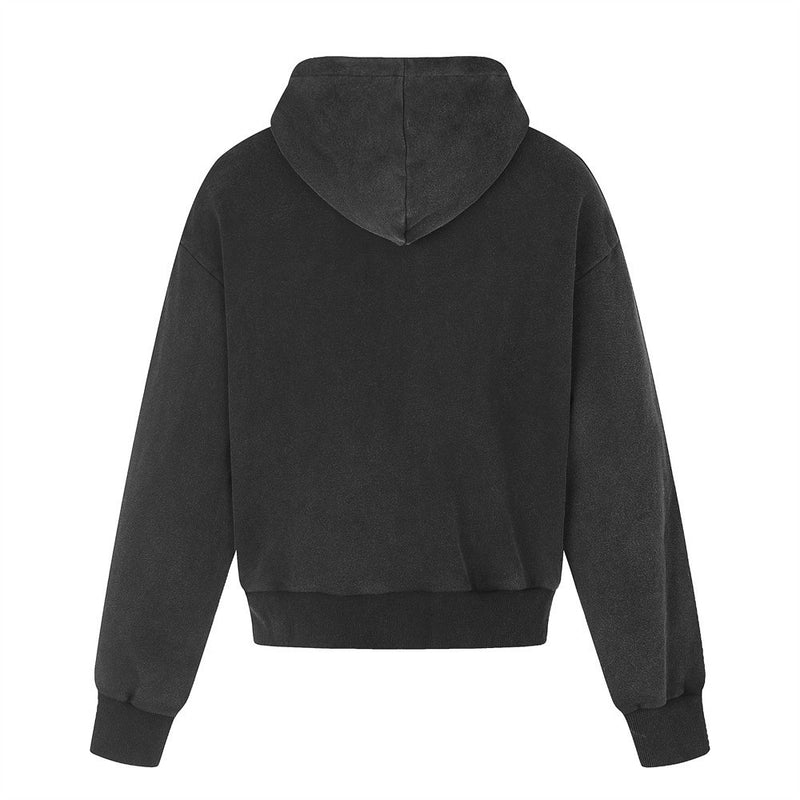 SMBR Graffiti-Logo-Zip-Hoodie – Verwaschene Oversize-Streetwear