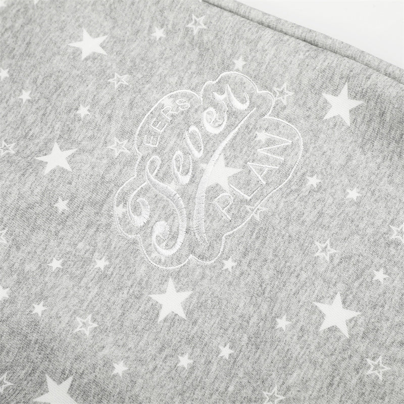 Star Print Wide-Leg Sweatpants – Oversized Streetwear Jogger Pants