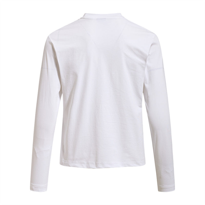 Hip-Hop Rock Graphic Long Sleeve T-Shirt – Relaxed Fit Crew Neck