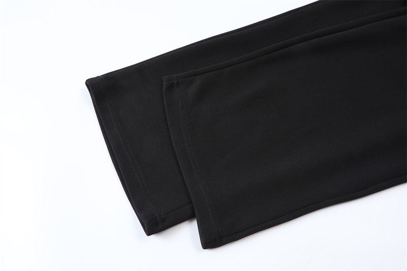 Wide-Leg Graphic Sweatpants – Men's Loose Fit Straight-Leg Fleece Pants with