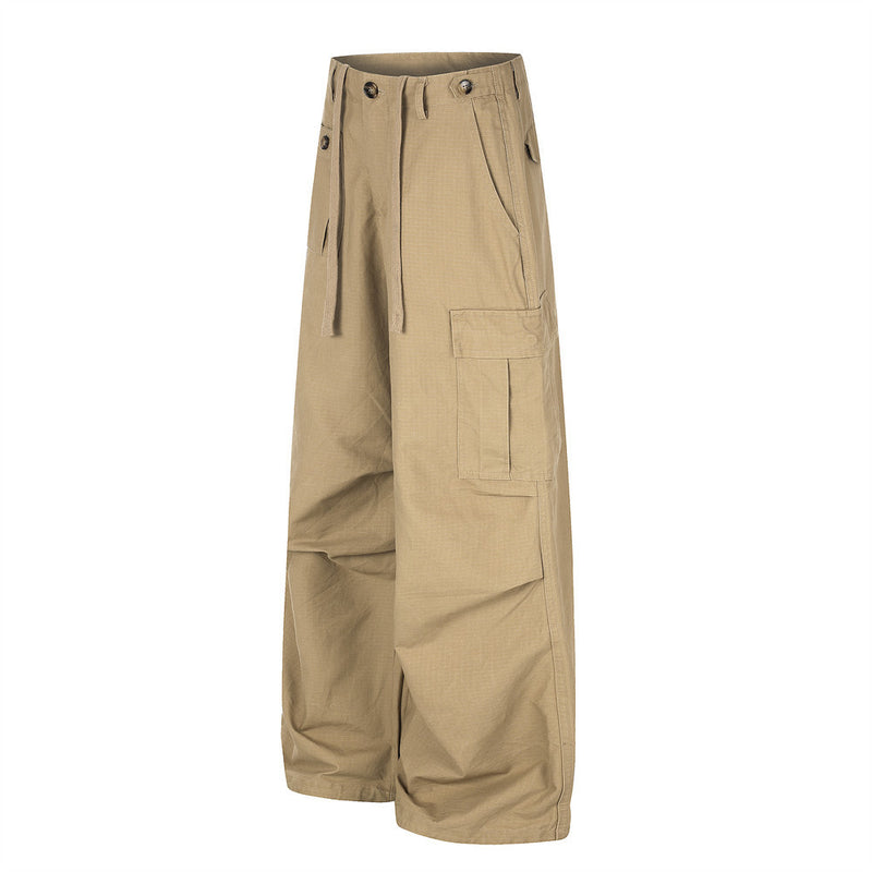 Pantalon cargo wide leg homme – Coupe ample, poches multiples et jambe droite