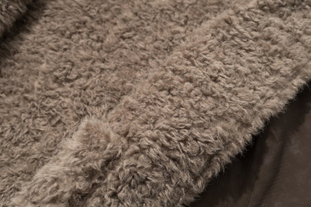 Reversible Teddy Fleece & Suede Jacket – Men's Relaxed Fit Winter Coat