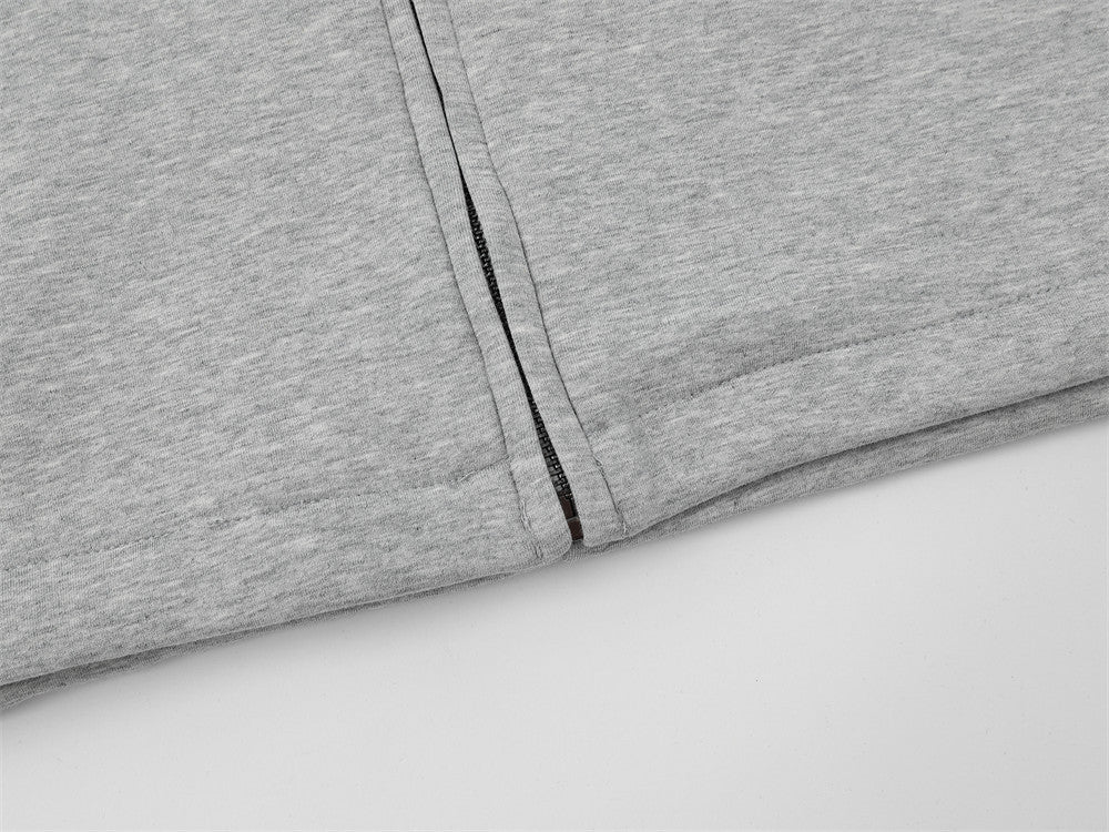 Stand Collar Zip-Up Jacket – Relaxed Fit with Drawstring Hem & Snap Detail