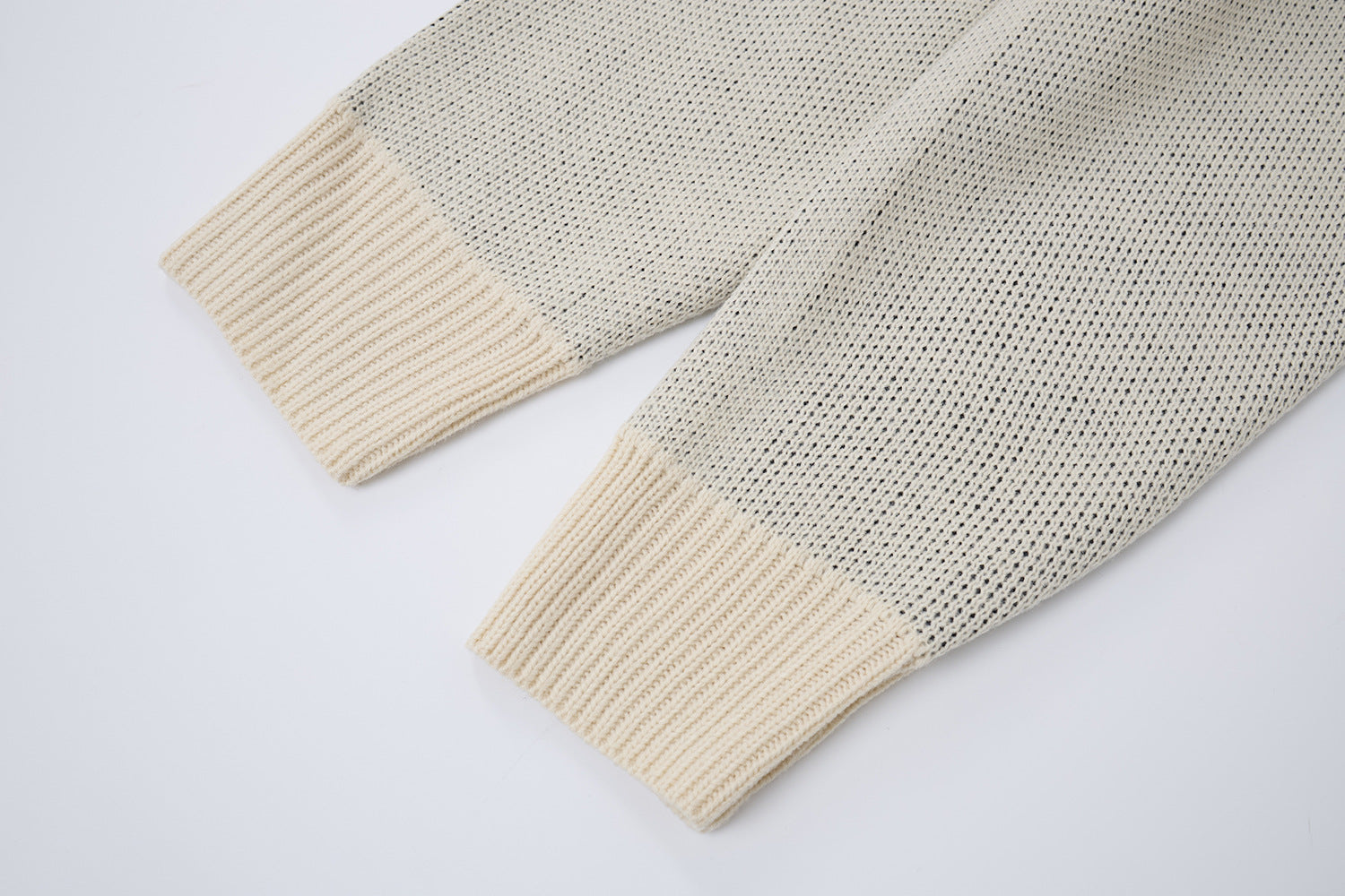 Pull homme col rond oversize en maille jacquard étoile effet usé