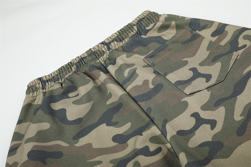 Pantalon de jogging camo à jambes larges – Jogger homme oversize streetwear hip-hop