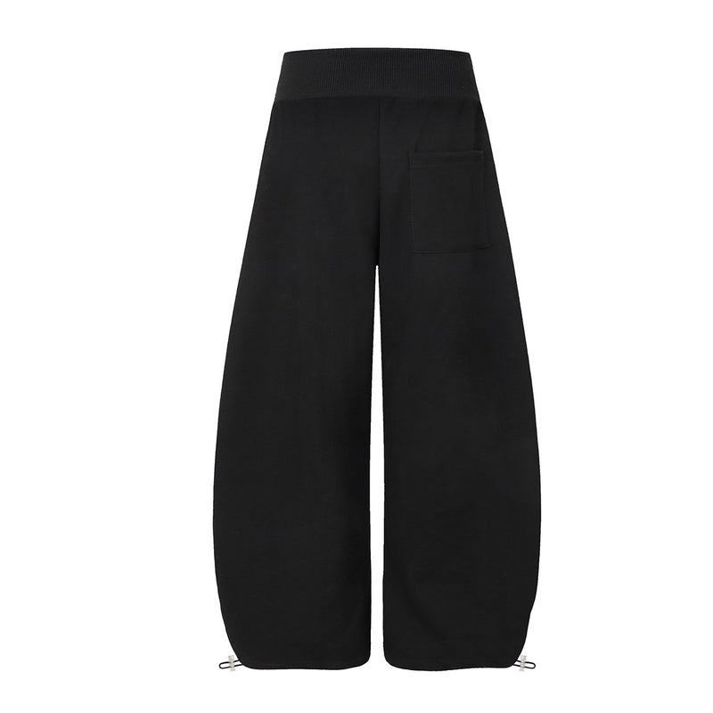 Wide-Leg Sweatpants with Rivet Buttons and Graphic Print – Relaxed Fit