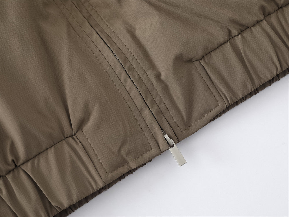 Herrenjacke mit Oversize-Stehkragen und Wattierung – Doppelreißverschluss