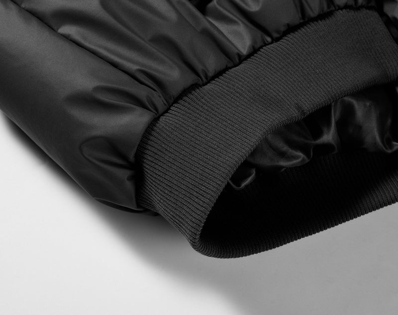 Veste matelassée courte à col montant, blouson bomber