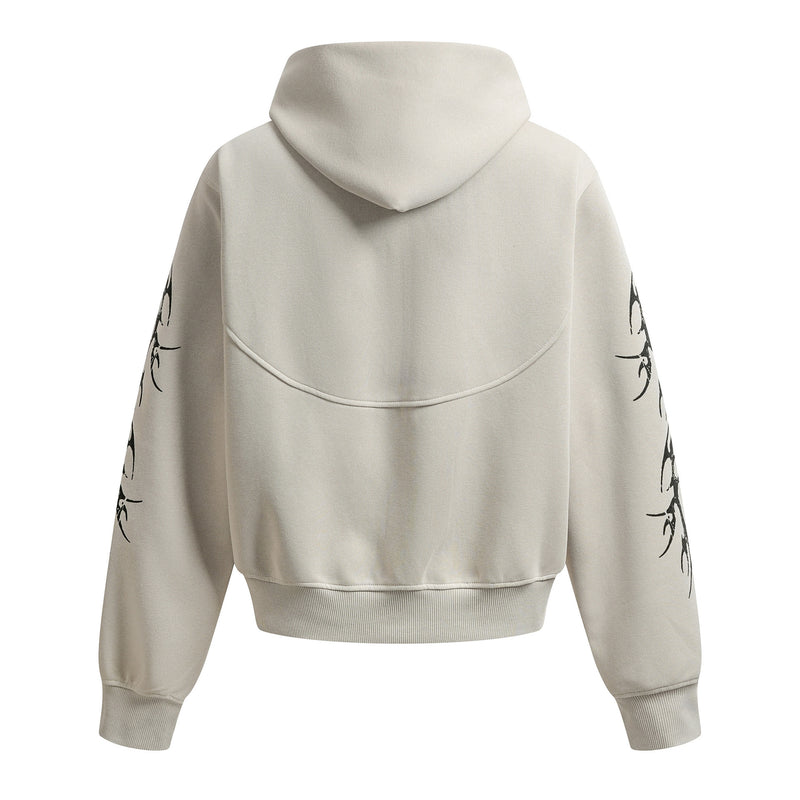 Sudadera extragrande con capucha y cremallera y estampado tribal — Conjunto urbano