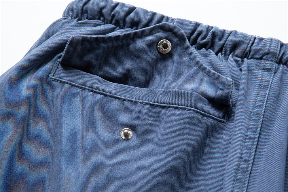 Cargo-Hose mit weitem Bein – Utility-Hose für Herren mit Kordelzug und doppelten Fronttaschen