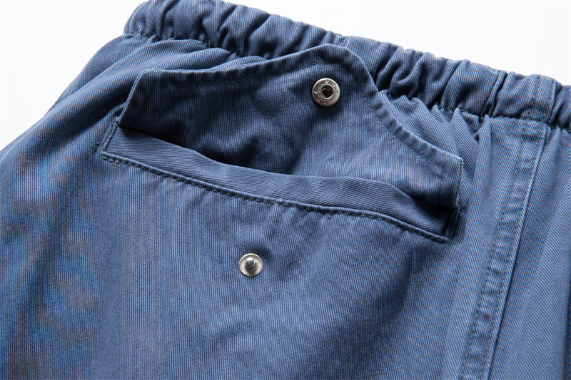 Cargo-Hose mit weitem Bein – Utility-Hose für Herren mit Kordelzug und doppelten Fronttaschen