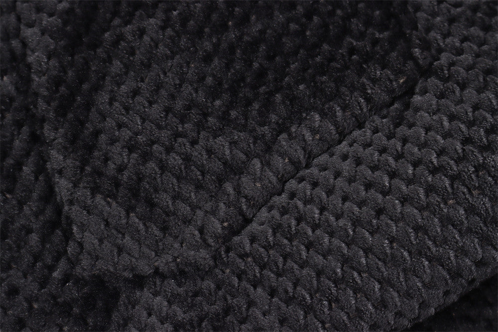 Sudadera con Capucha de Felpa Sherpa con Cremallera – Bordado de Letras Extragrande y Bajo con Cordón