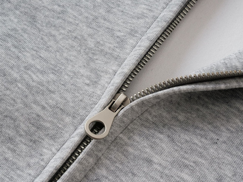 Faux Fur Hood Trim Zip-Up Hoodie Bomber Jacket – Oversized Streetwear Fit