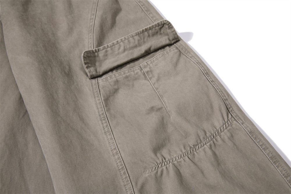 Wide-Leg Cargo Overalls – Baggy Multi-Pocket Bib Dungarees