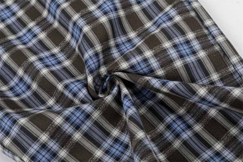 Plaid Wide-Leg Pants with Logo Elastic Waistband