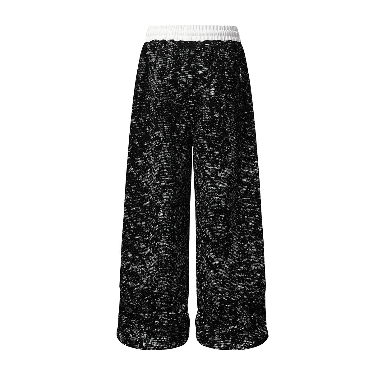 Pantalon de survêtement à jambes larges en maille jacquard délavée streetwear