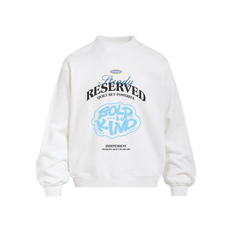 Letter Print Crewneck Sweatshirt – Oversized Fit