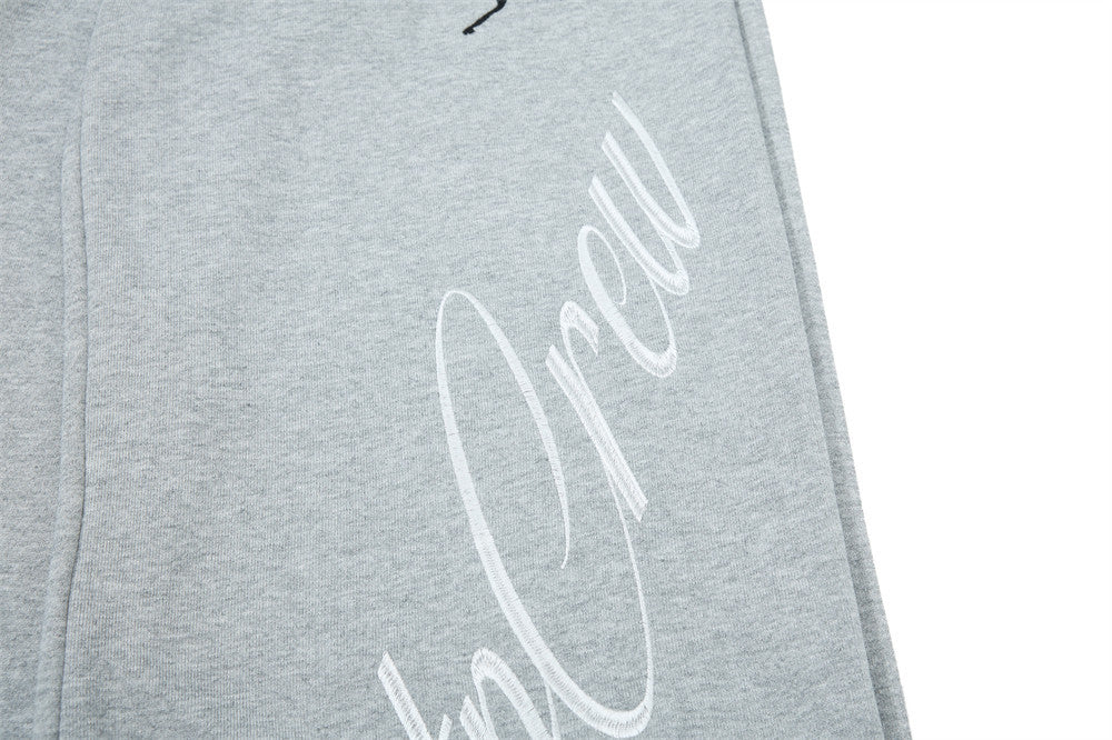 Wide-Leg Sweatpants with Pegasus Embroidery & Crew Skatepark Graphic