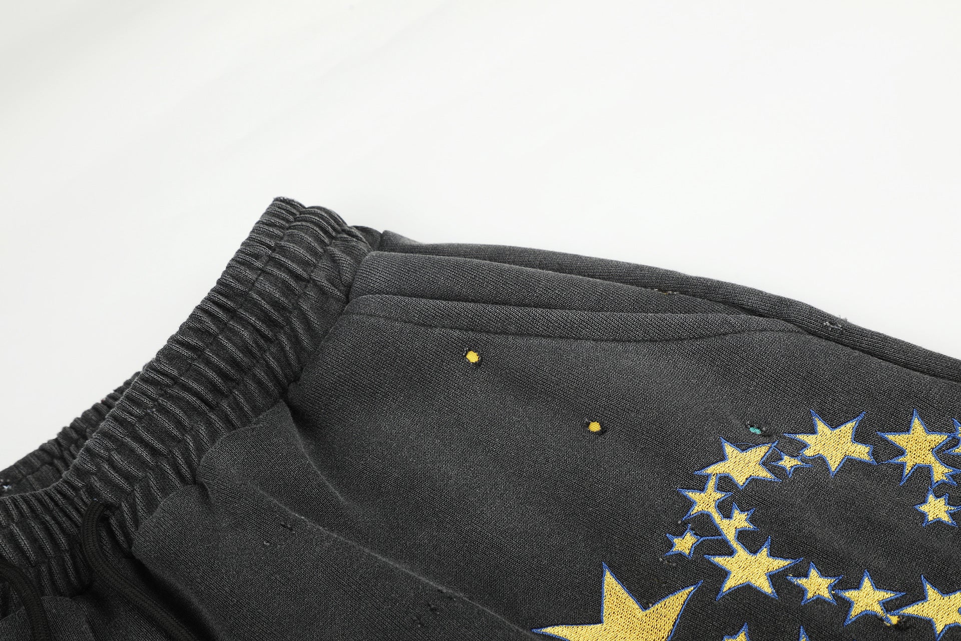 Pantalon de survêtement baggy à jambes larges, imprimé constellation d’étoiles, délavé