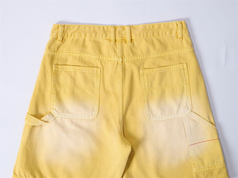 Baggy-Denimshorts für Herren – gewaschene Carpenter-Style-Jeansshorts für Streetwear