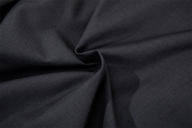 Wide-Leg Pleated Trousers with Fold-Over Waist & Drawstring