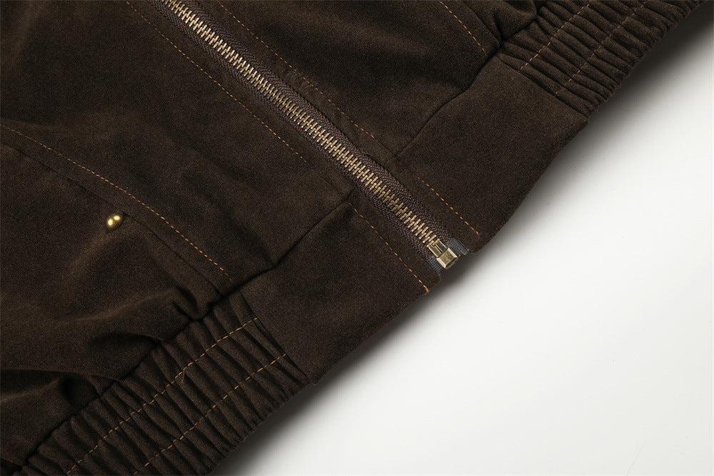 Blouson bomber oversize pour homme avec broderie script et empiècements déconstruits