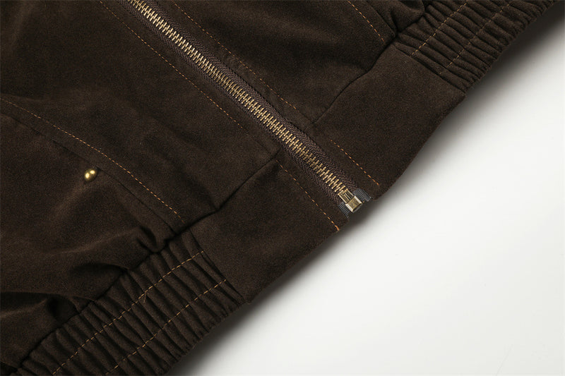 Blouson bomber oversize pour homme avec broderie script et empiècements déconstruits