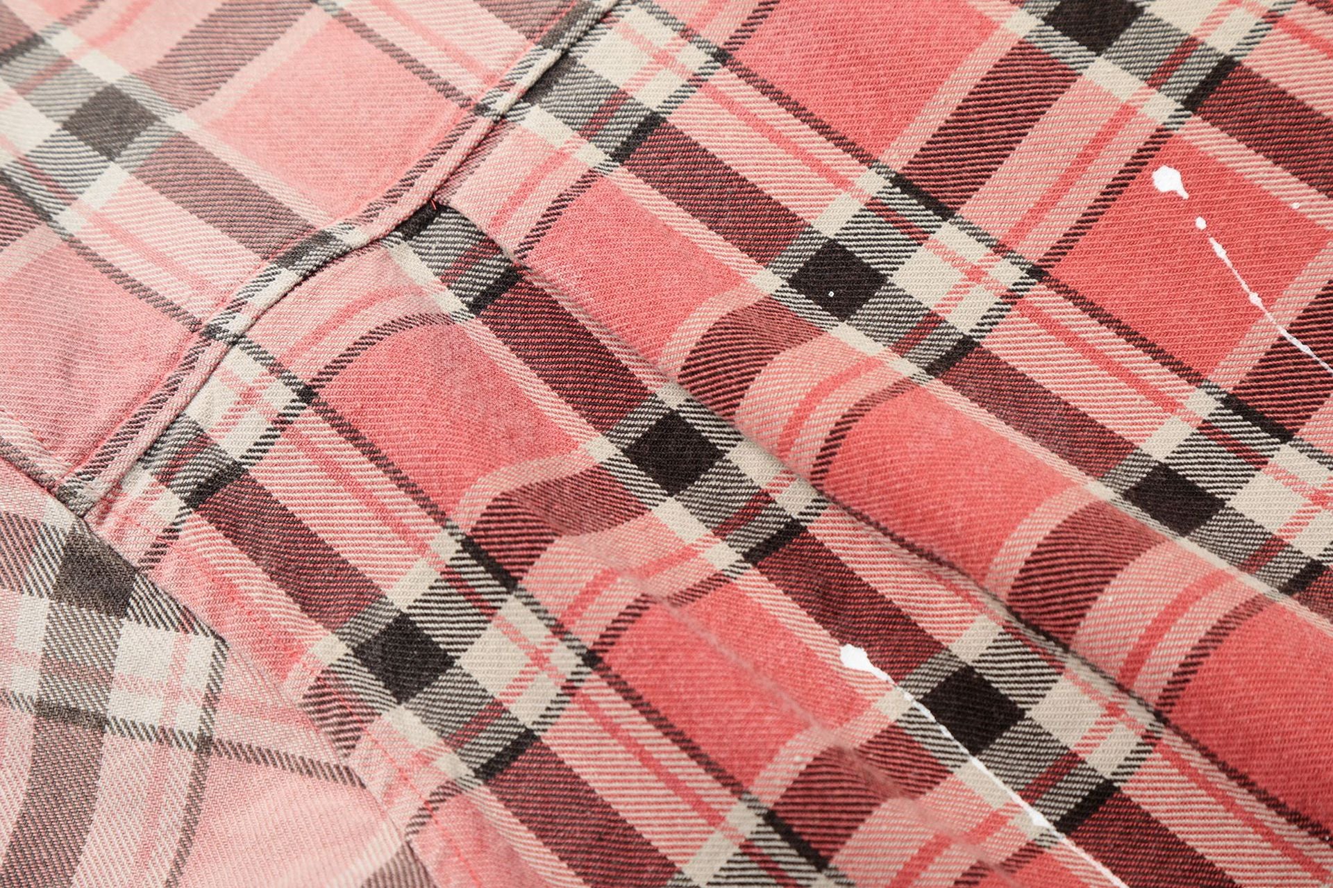 Camisa de franela de cuadros para mujer – Camisa oversize roja lavada y desgastada con botones