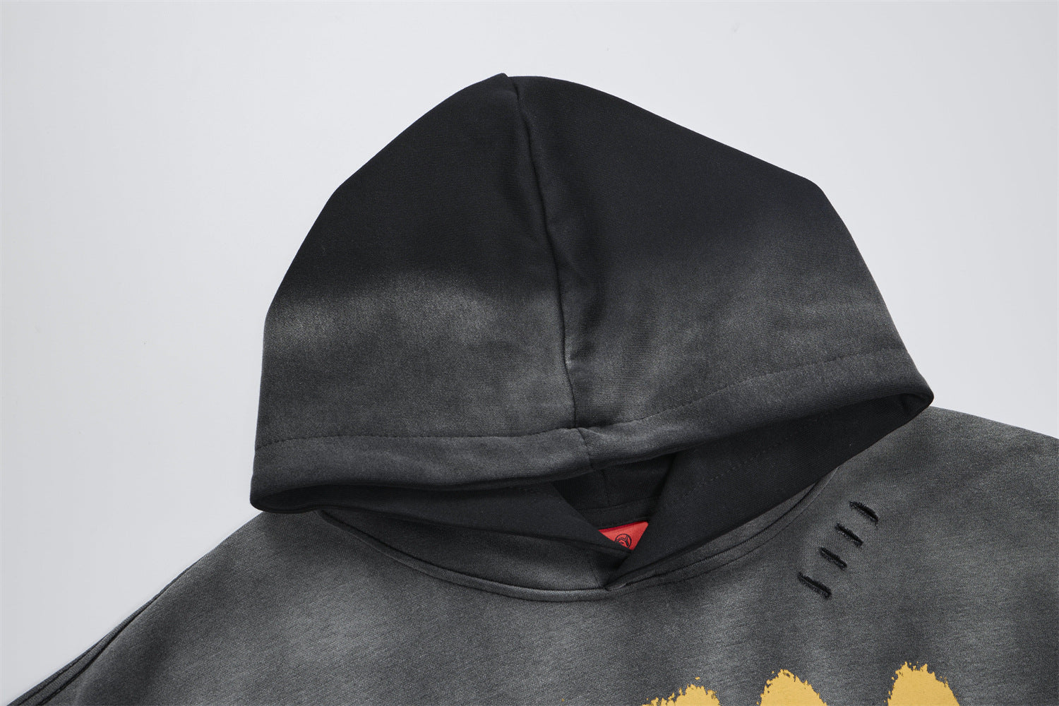Graffiti Print Washed Distressed Oversized Hoodie