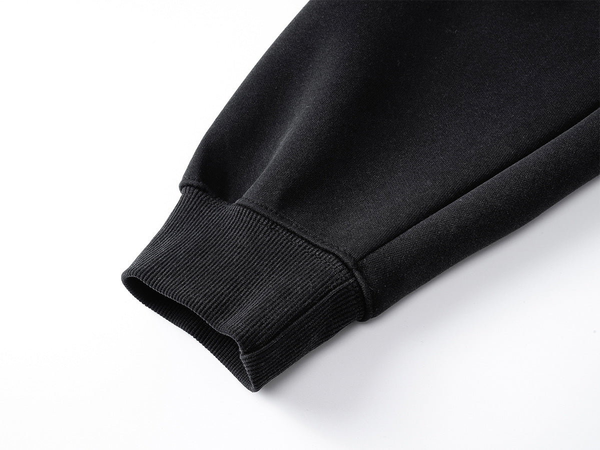 Zip-Hoodie mit Kapuze mit Teufelsohren – Gothic-Kreuz-Graphic-Sweatshirt im Streetwear-Stil