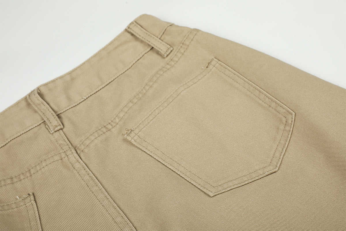 Baggy Cargo Pants Wide Leg Embroidered Letter Workwear Trousers