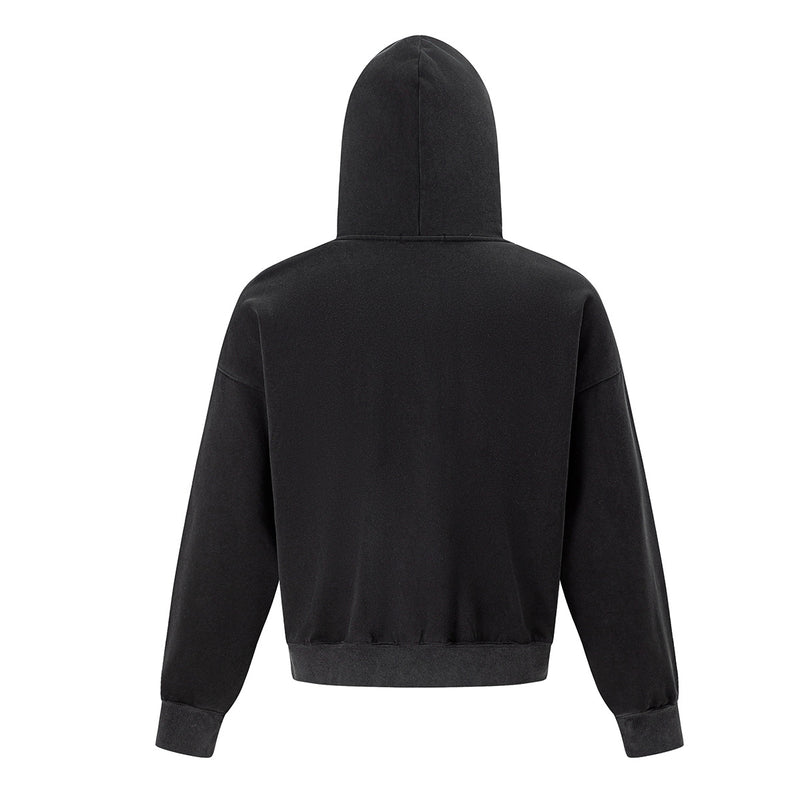 Hoodie zippé Loyal to the Stars – Motif étoiles vintage délavé