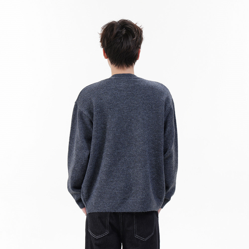 Gilet-pull boutonné oversize en maille pour homme